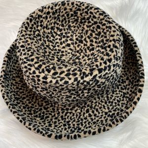 cheetah print bowler hat